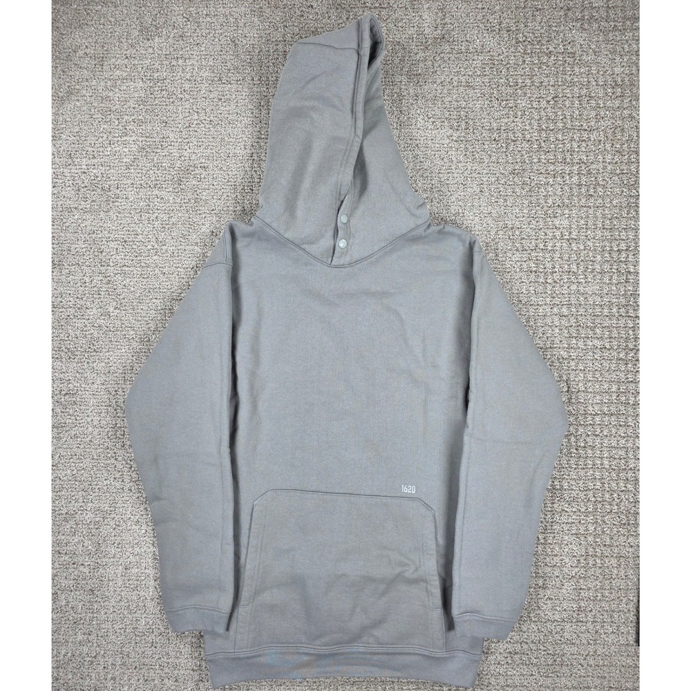 1620 Workwear Mens Gray Cordura  Button Basic Work Hoodie Sweatshirt Size Large